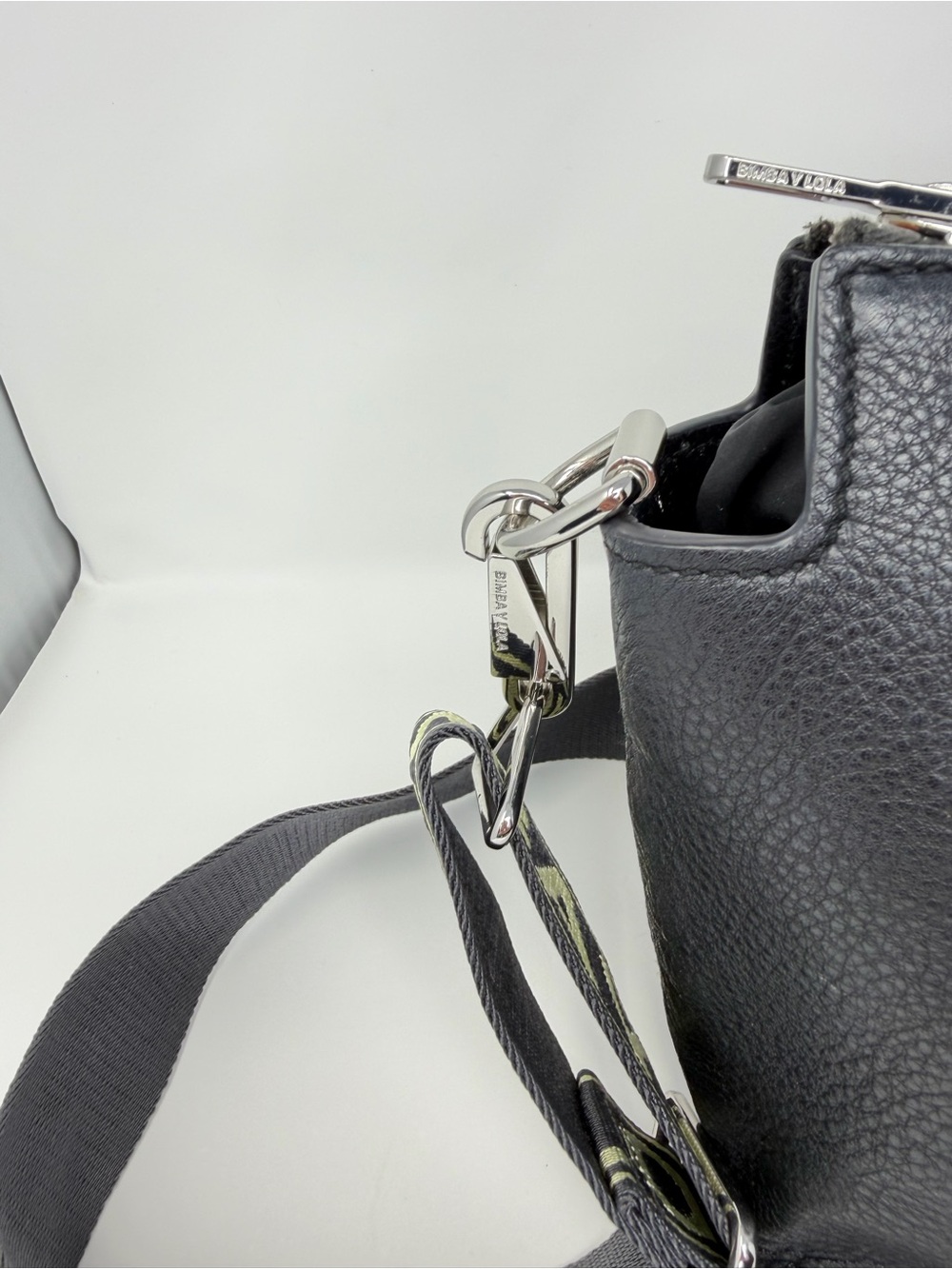 Bimba Y Lola Black Pebbled Leather Crossbody - Picture 4 of 6